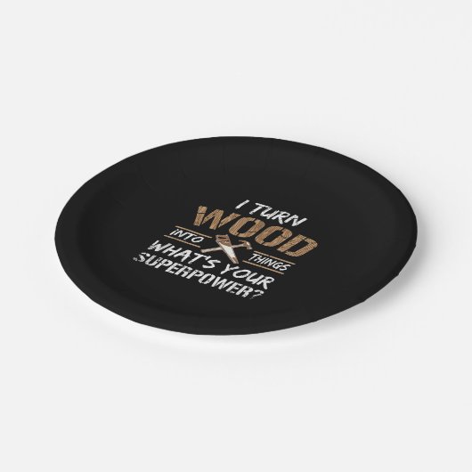 大工の木工に木を変える ペーパープレート (アングル)