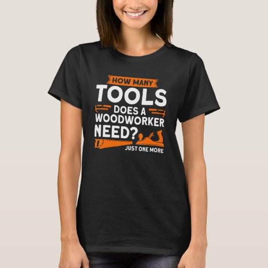 大工の木工の数 Tシャツ (正面)