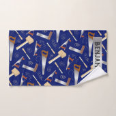 大工の木工パーソナライズされた用具 ハンドタオル (ハンドタオル)