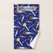 大工の木工パーソナライズされた用具 ハンドタオル (ハンドタオル)