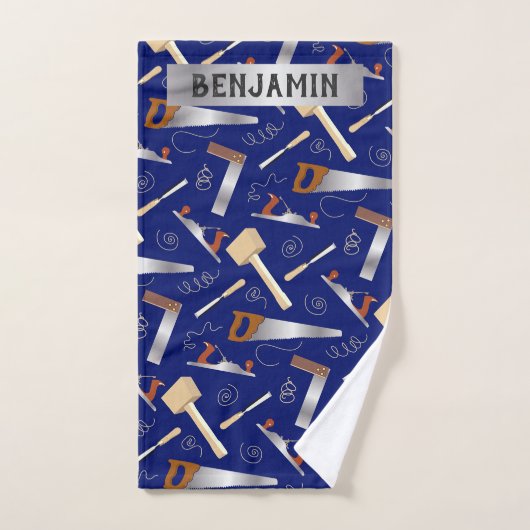 大工の木工パーソナライズされた用具 ハンドタオル (ハンドタオル)