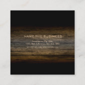 大工の木工プロフェッショナル工具木材 スクエア名刺 (裏面)