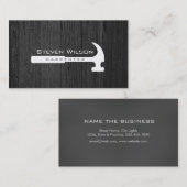 大工の木工プロフェッショナル工具木材 名刺 (正面/裏面)