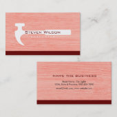 大工の木工プロフェッショナル工具木材 名刺 (正面/裏面)