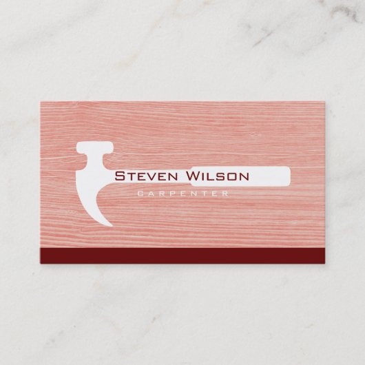 大工の木工プロフェッショナル工具木材 名刺 (正面)
