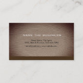 大工の木工プロフェッショナル工具素朴木材 名刺 (裏面)