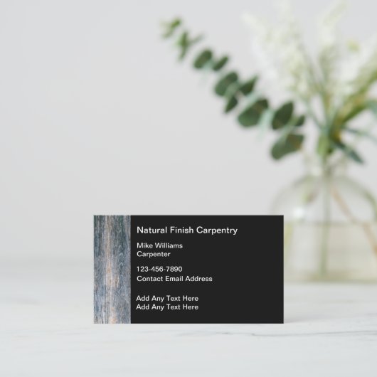 大工の木工事業 名刺 (スタンド正面)