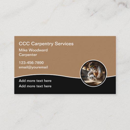 大工の木工名刺 名刺 (正面)