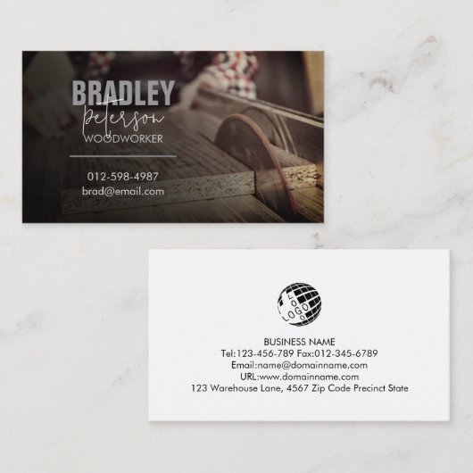 大工の木工用名刺 名刺 (正面/裏面)