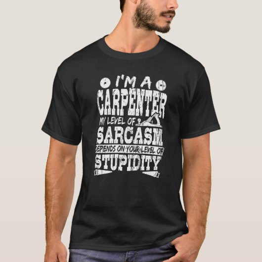 大工の木工私は大工のレベルS Tシャツ (正面)