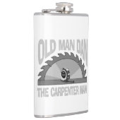 大工の木工老人ダン木材ビルダー フラスク (右)