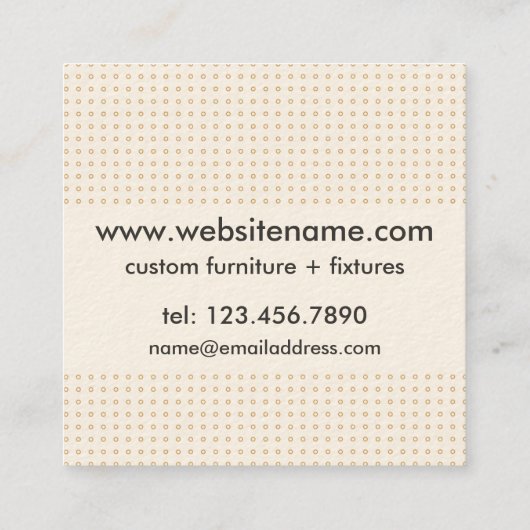 大工の木工職人の名刺 スクエア名刺 (裏面)