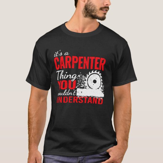 大工の木男性へ工職人ヴィンテージ Tシャツ (正面)