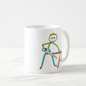 大工の棒人間 コーヒーマグカップ (正面右)