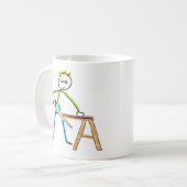 大工の棒人間 コーヒーマグカップ (正面左)