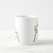 大工の棒人間 コーヒーマグカップ (中央)