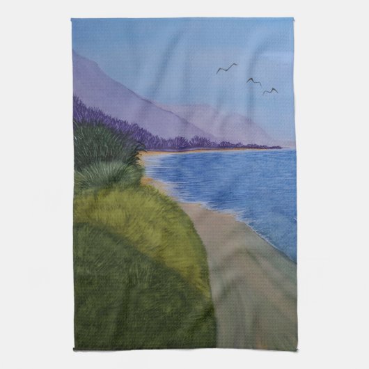 大工の海岸 キッチンタオル (縦)
