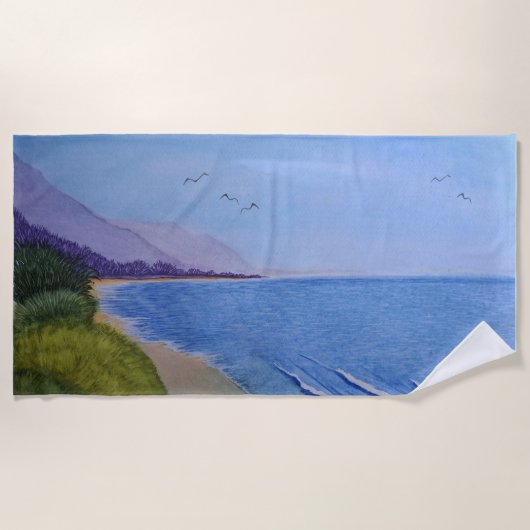 大工の海岸 ビーチタオル (正面)