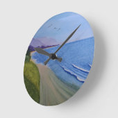 大工の海岸 ラウンド壁時計 (傾斜)