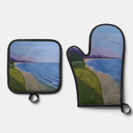 大工の海岸 鍋つかみ&鍋敷きセット