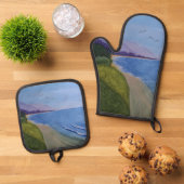 大工の海岸 鍋つかみ&鍋敷きセット (トップダウン)