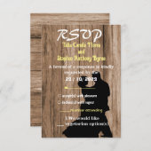 大工の結婚式招待状 出欠カード (正面/裏面)