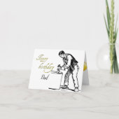 大工の誕生日の折り返しグリーティングカード カード (正面)