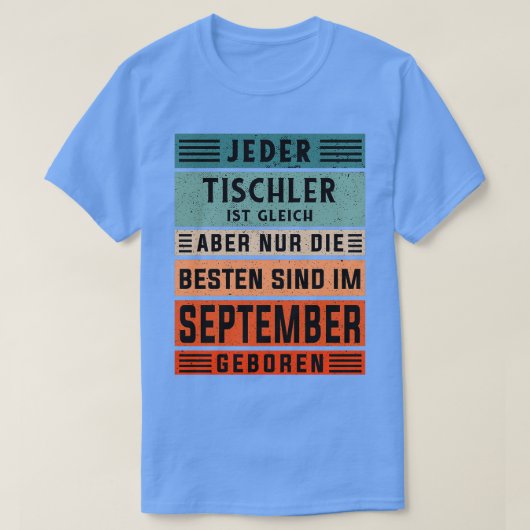 大工の誕生日9月生まれ工カルペン Tシャツ (デザイン正面)