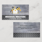 大工の道具 | スチールプレートリベット | 工業用 名刺 (正面/裏面)