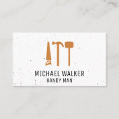 大工の道具 | ハードウェア | 家の修理 名刺 (正面)