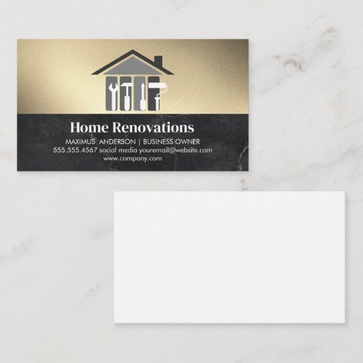 大工の道具 | ホームレノベーション 名刺 (正面/裏面)