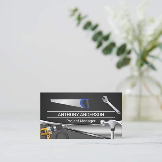 大工の道具 | 元請負人 名刺 (スタンド正面)