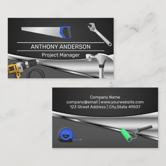 大工の道具 | 元請負人 名刺 (正面/裏面)