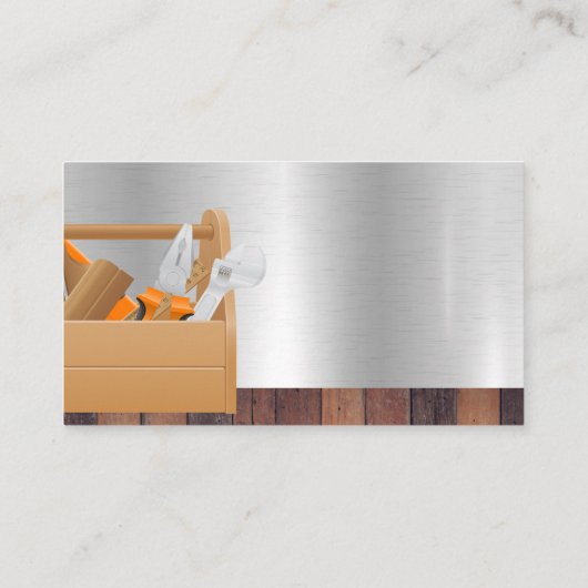 大工の道具 |木材と金属 名刺 (裏面)