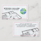 大工の道具 | Architectロゴ | グリッド線 名刺 (正面/裏面)