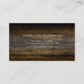 大工のWoodworker専門用具木 名刺 (裏面)