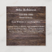 大工はっきりしたモダン名刺 スクエア名刺 (裏面)