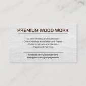 大工は木造の木造のコラージュを扱う 名刺 (裏面)