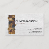 大工は木造の木造のコラージュを扱う 名刺 (正面)