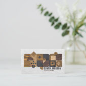 大工は木造の木造のコラージュを扱う 名刺 (スタンド正面)