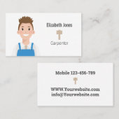 大工アパーソナライズされたバター名刺 名刺 (正面/裏面)