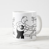 大工イラストレーション付き巨大コーヒーマグ ジャンボコーヒーマグカップ (正面右)