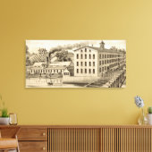 大工イリノイ州アイアン&ボルト1871 キャンバスプリント (インサイチュ (リビング))