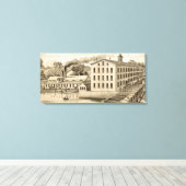 大工イリノイ州アイアン&ボルト1871 キャンバスプリント (インサイチュ (ウッドフロア))