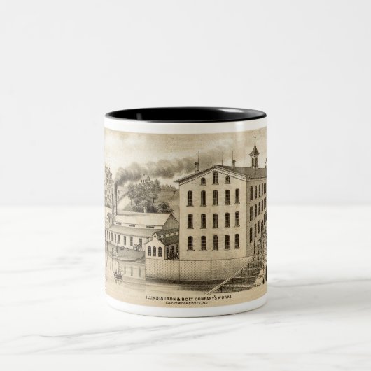 大工イリノイ州アイアン&ボルト1871 ツートーンマグカップ (中央)