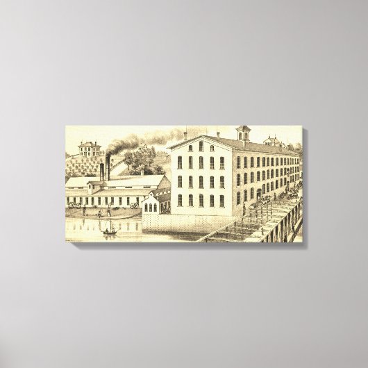 大工イリノイ州イリノイ州アイアン&ボルト キャンバスプリント (正面)