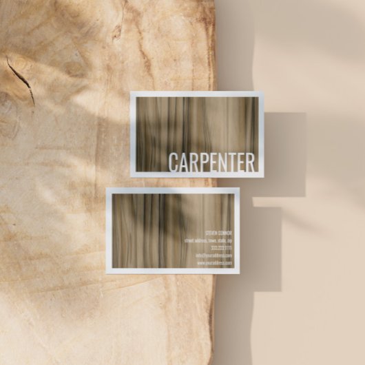 大工ウォールナット木仕上げ家具メーカー 名刺