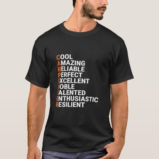 大工カッコいい頭字大工Tシャツ Tシャツ (正面)