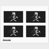 大工カリブの 長方形シール (シート)