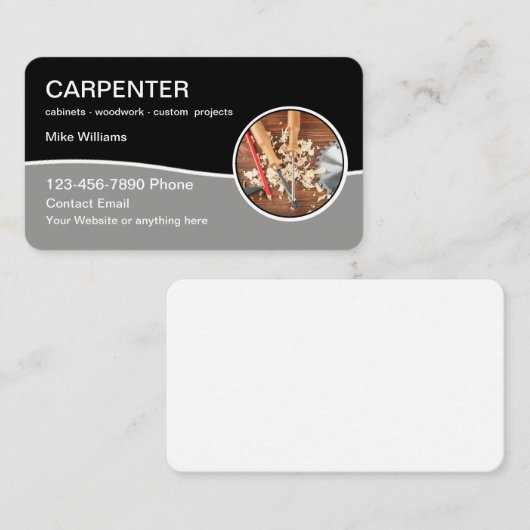 大工クールテーマ名刺 名刺 (正面/裏面)